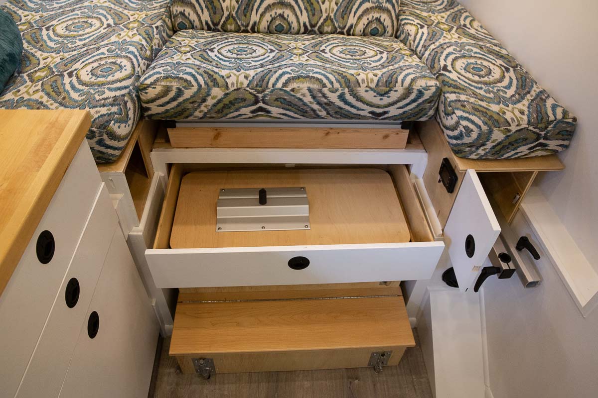Lagune table storage drawer and cabinet